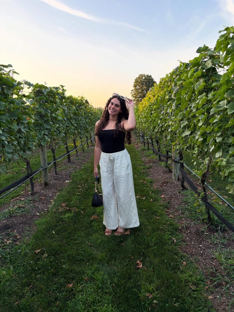 Black Strapless Top + White Linen Pants
