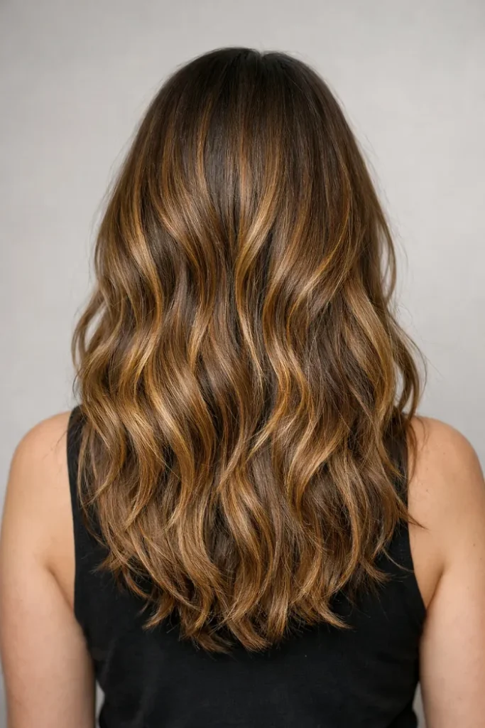 Natural Honey Brown Balayage for Medium Hair