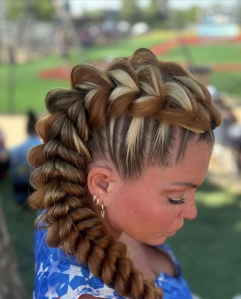 Fierce Crown Braid Viking Hairstyle for Short Hair