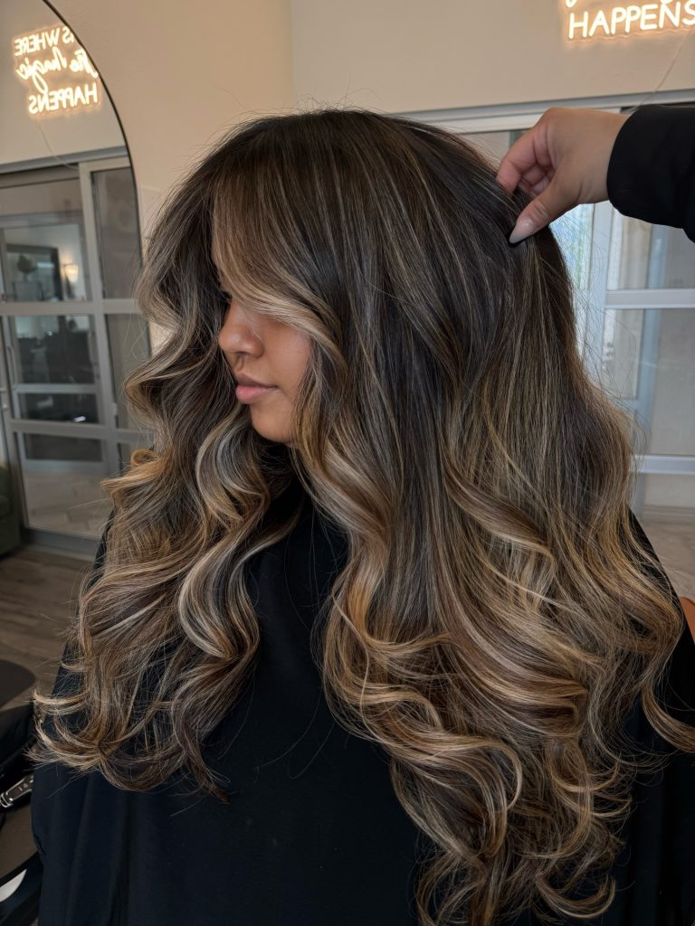 Stunning Brown to Blonde Balayage Ideas: Face-Framing Blonde Balayage