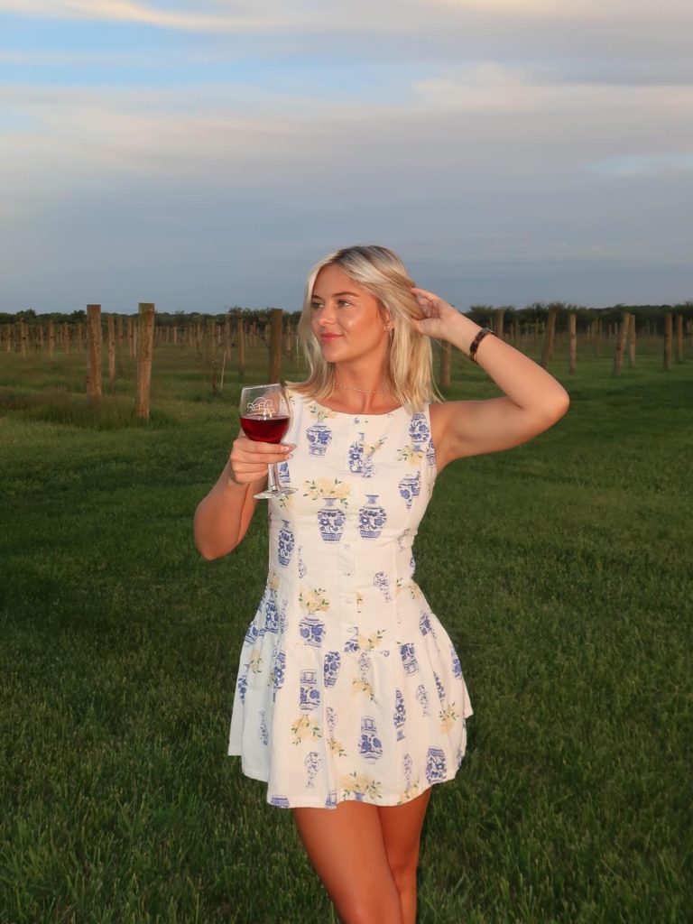 White Patterned Mini Dress