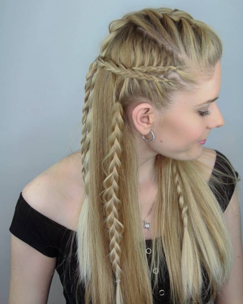 Fierce Viking Mohawk Braid for Short Hair
