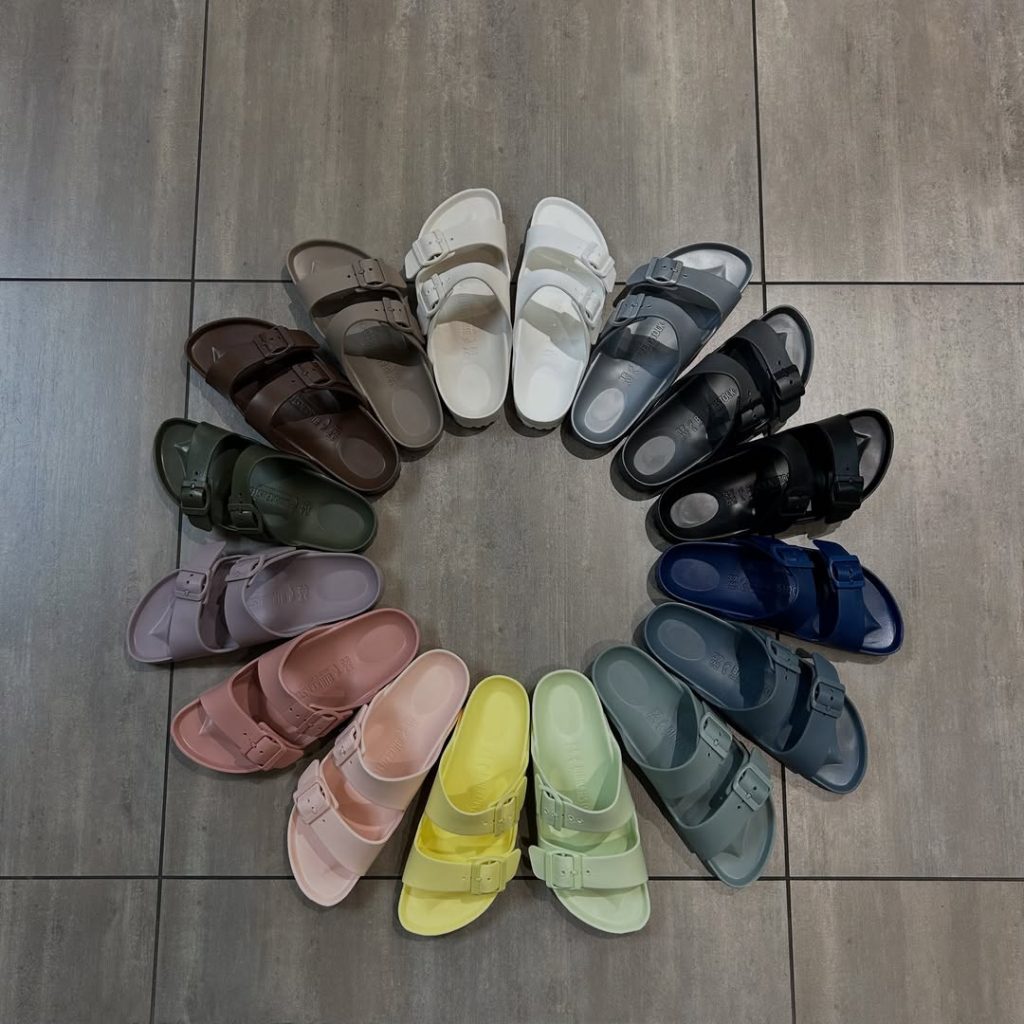 Multicolor Double-Strap Slides