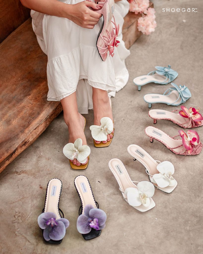 Pastel Orchid Kitten Heel Mules