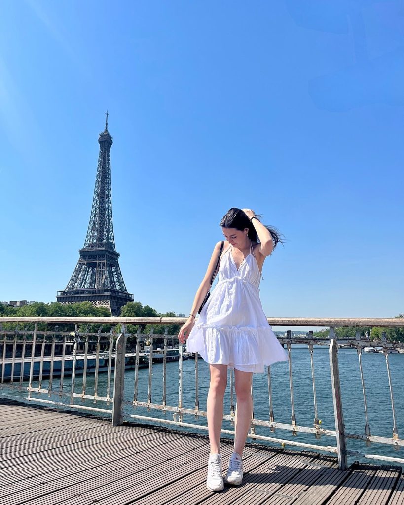 White Ruffled Halter Mini Dress + White Sneakers